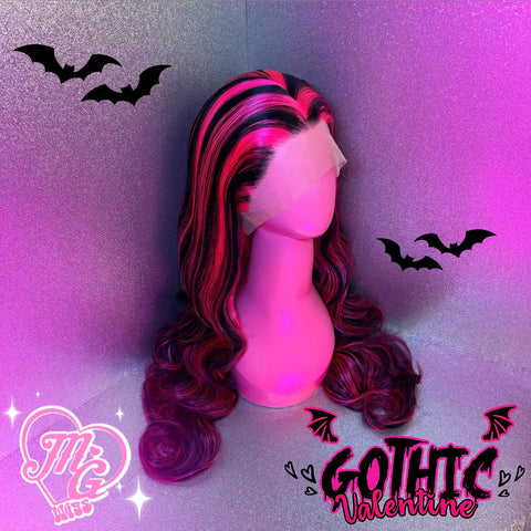 Gothic Valentine Premium Lace Front (curly) (UV REACTIVE)