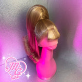 Double Stack 60s Ponytail with Betty Bangs