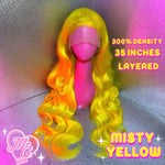 300% Density Misty Yellow Premium Lace Lace Front wig