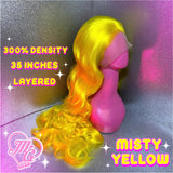 300% Density Misty Yellow Premium Lace Lace Front wig